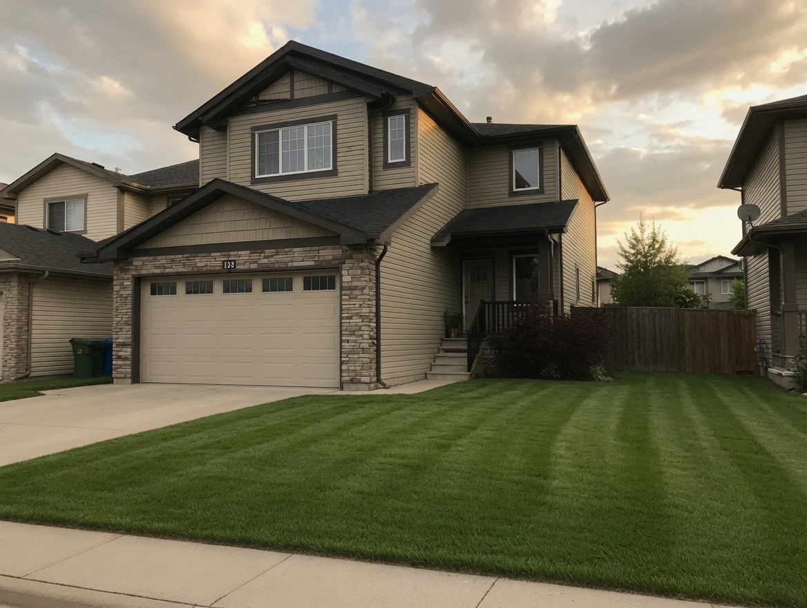 Airdrie lawn after lawn care service